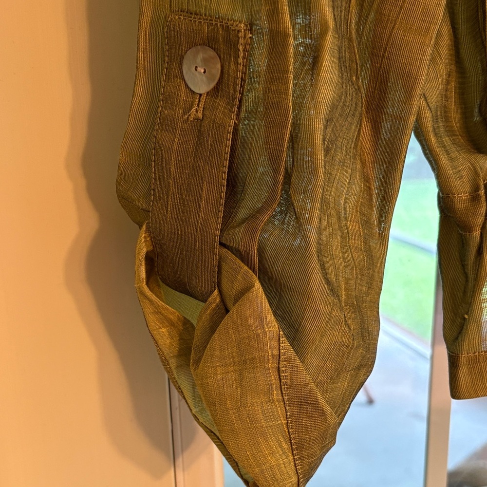 Ruby Rd. Green Linen Blend Jacket - Picture 3 of 5